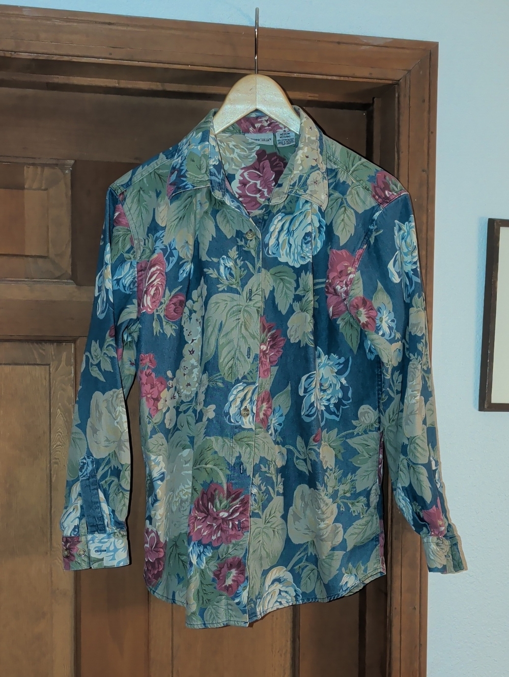 Vintage Cabin Creek Pink Floral Button-Up Shirt